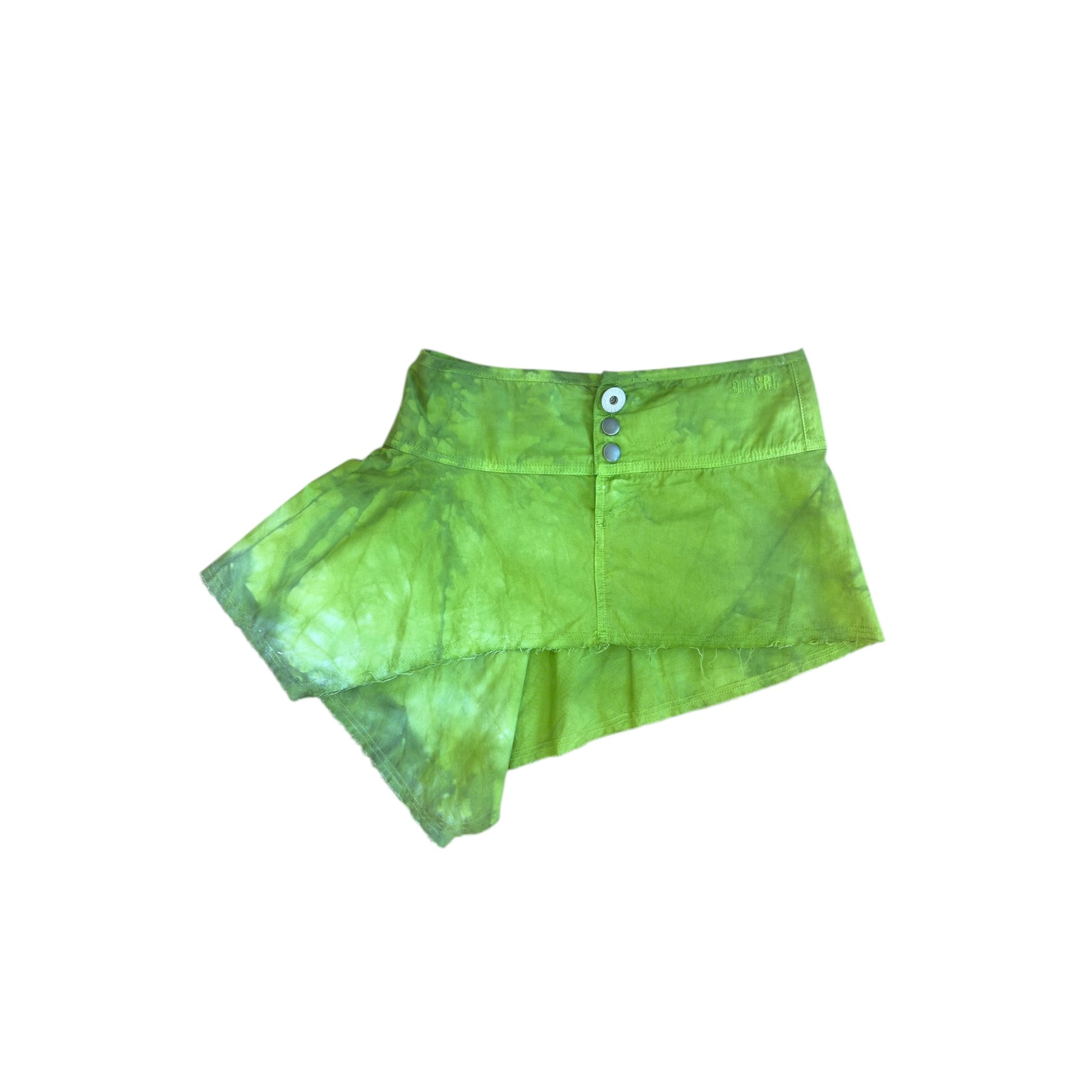 Diesel Vintage asymmetrical mini skirt green
