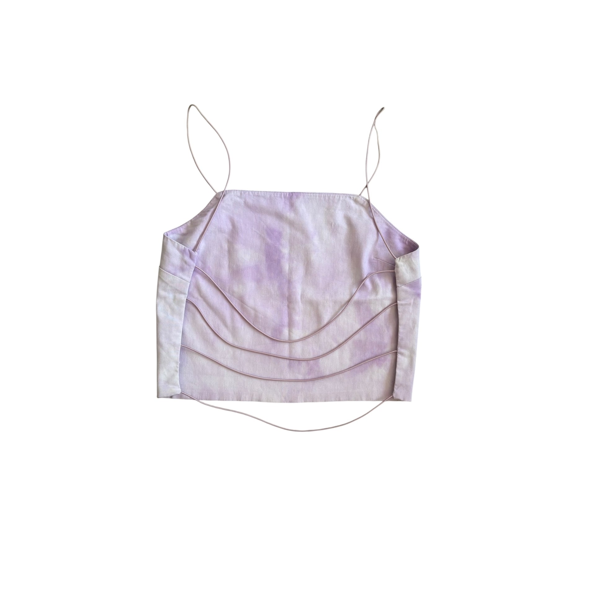 Strappy open back top violet y2k