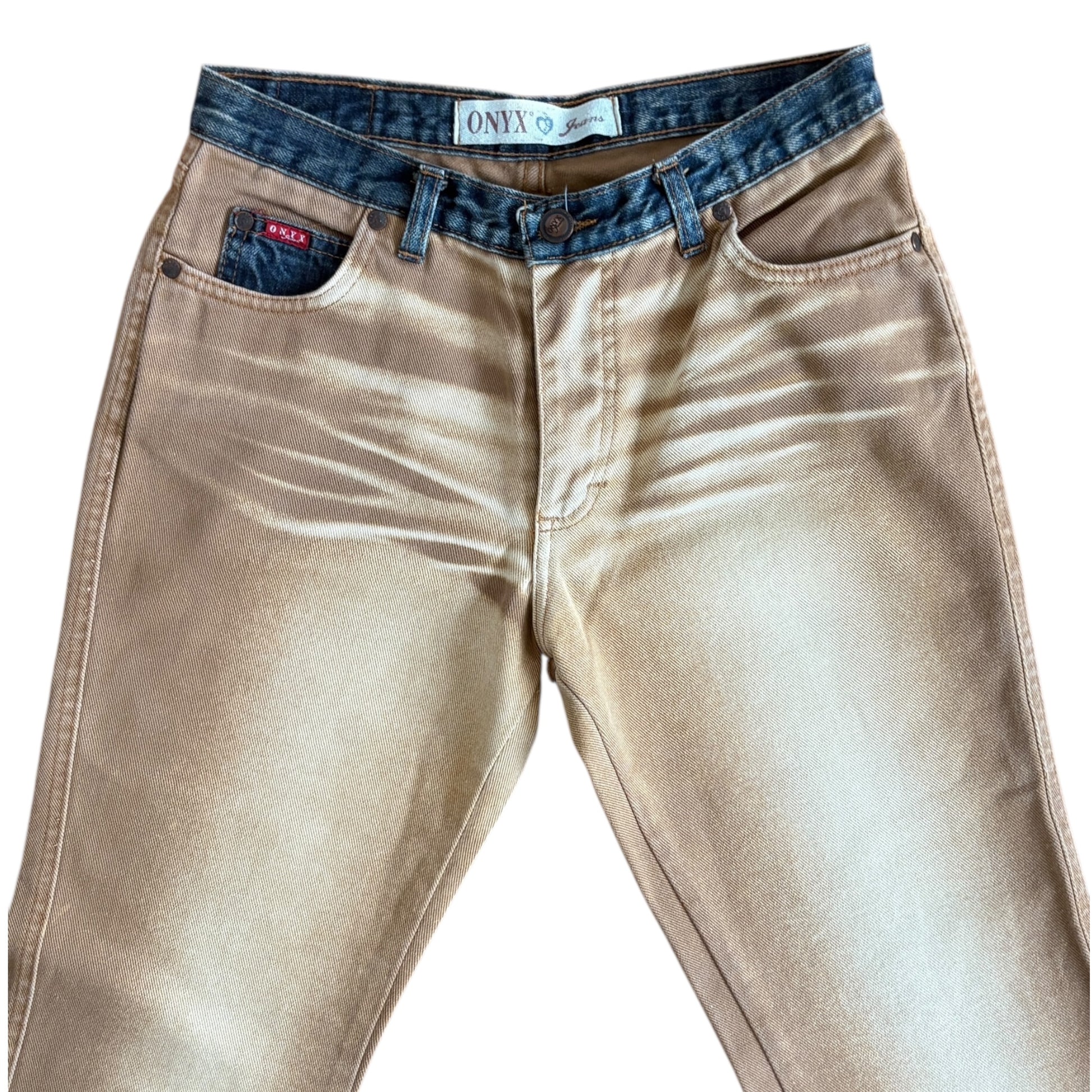 Onyx mid rise flare denim