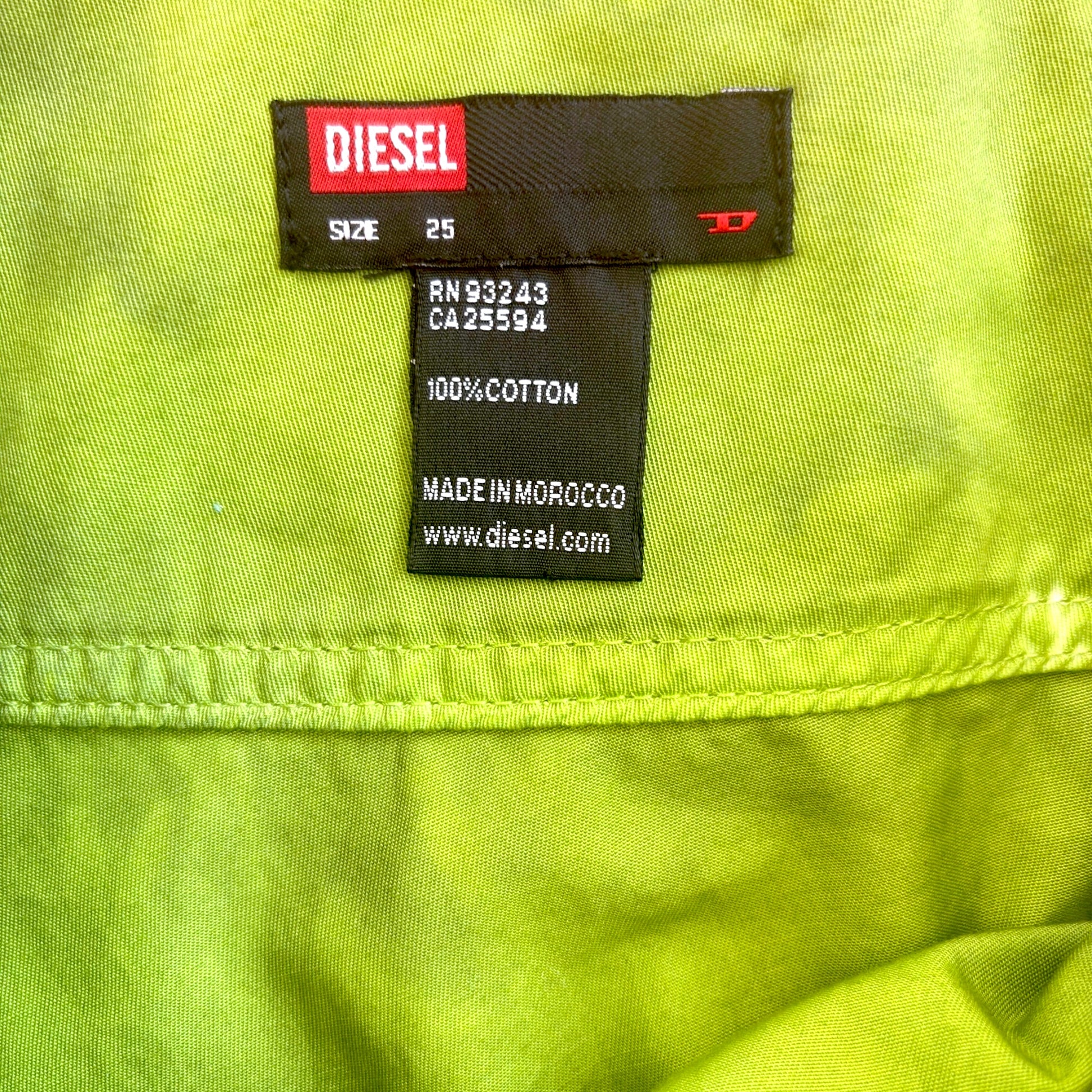 Diesel Vintage asymmetrical mini skirt green