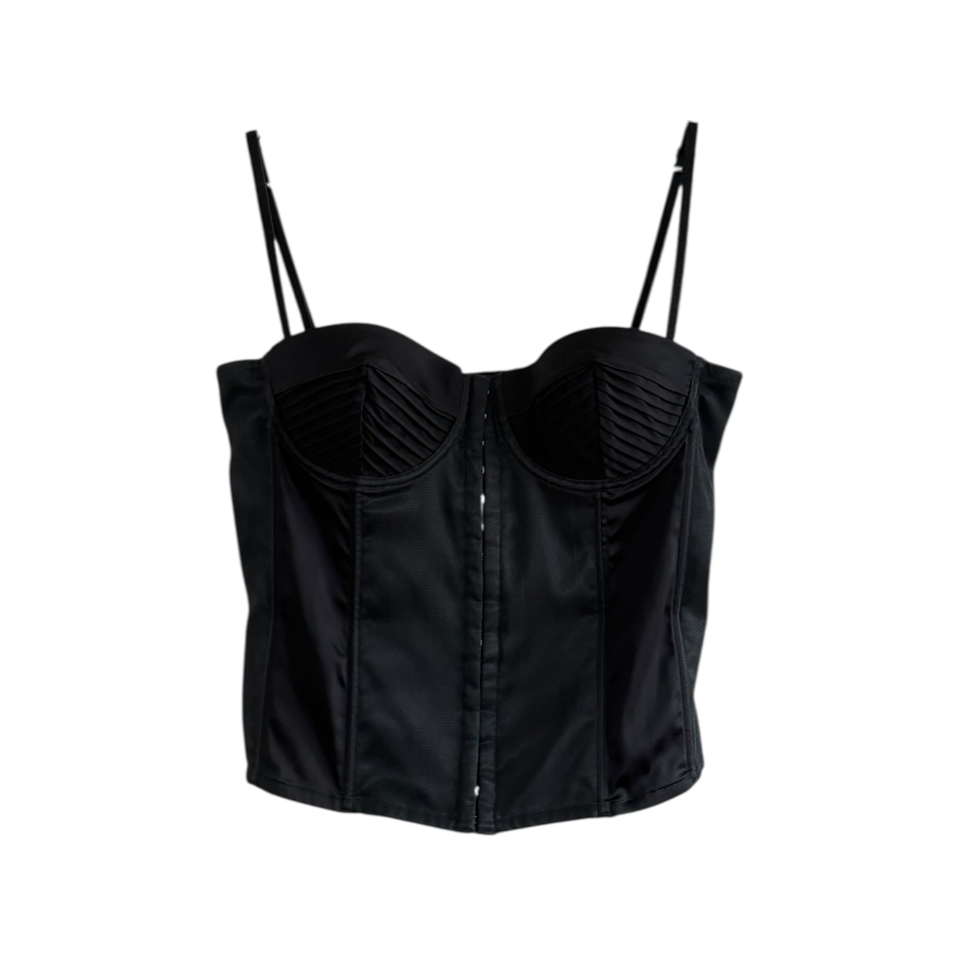 y2k Corset Top black Made in Italy