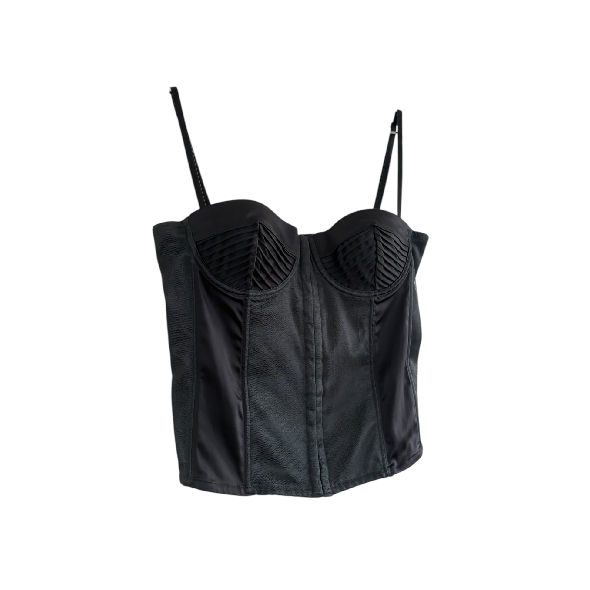 y2k Corset Top black Made in Italy