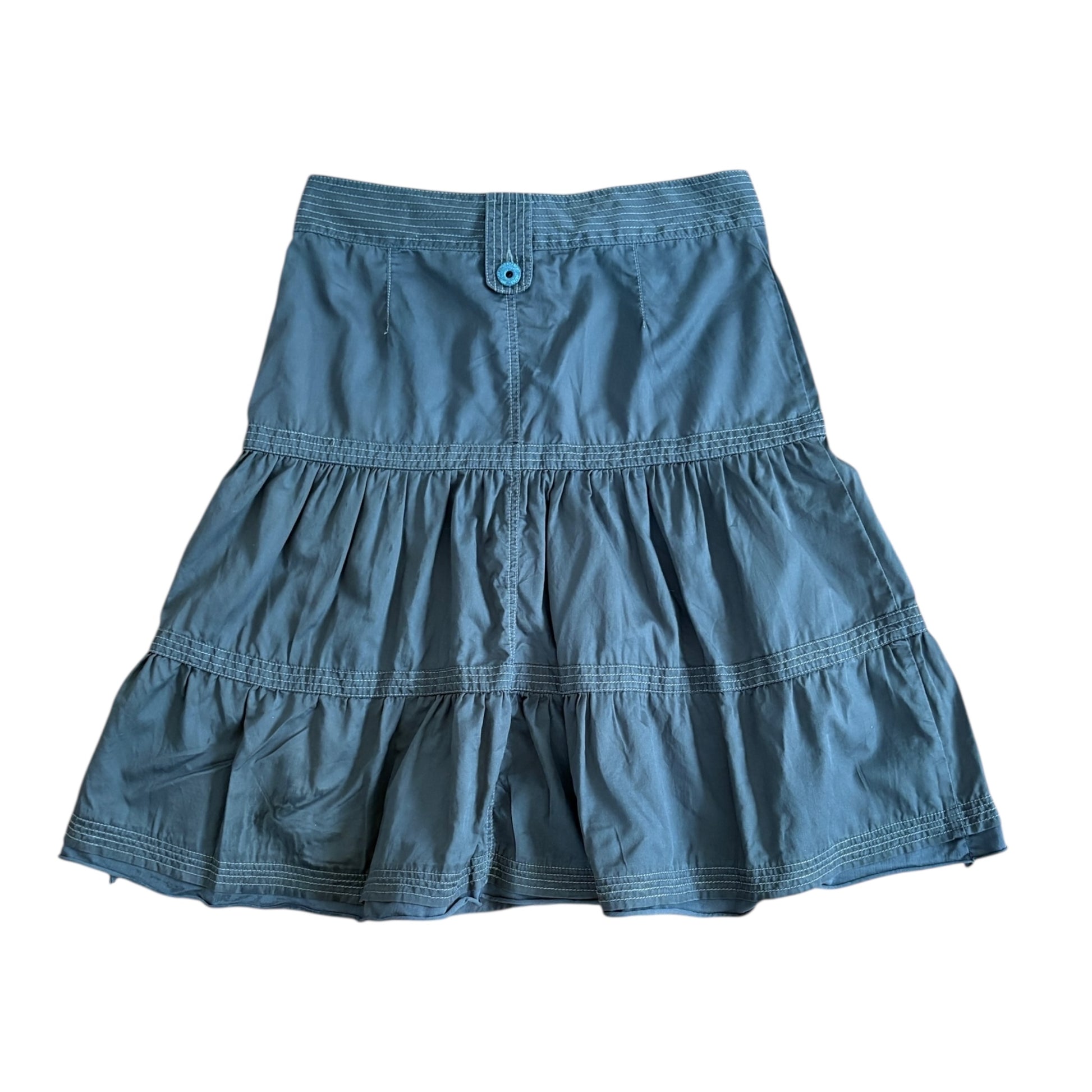 Esprit y2k low waist Ruffled Cargo midi skirt Khaki