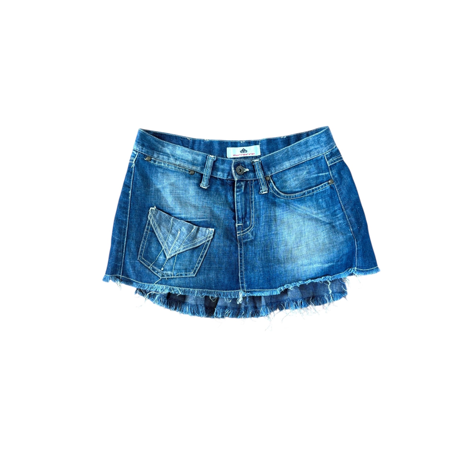 Fornarina y2k low Waist mini skirt Denim