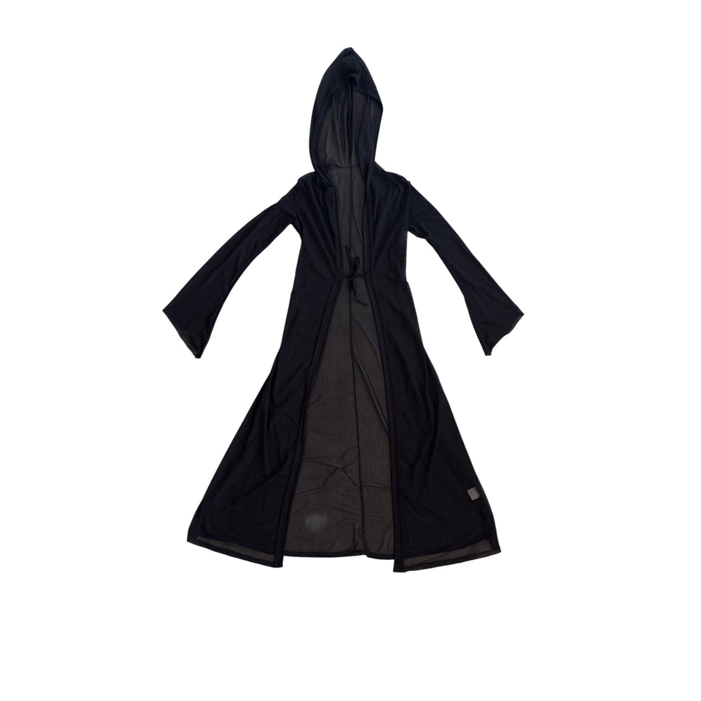 Hooded goth vintage mesh cardigan