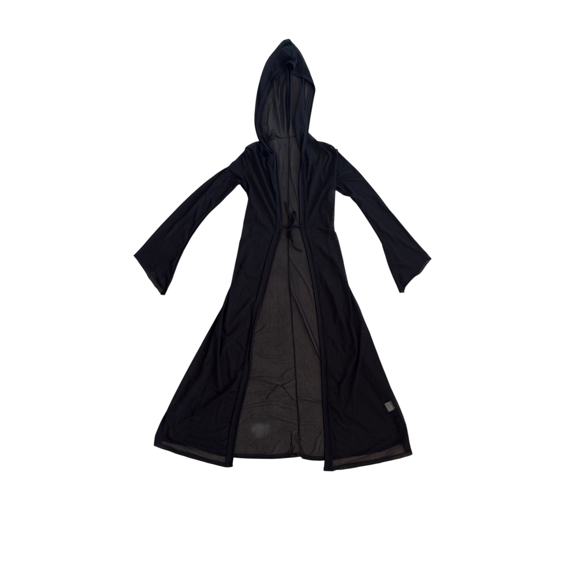 Hooded goth vintage mesh cardigan